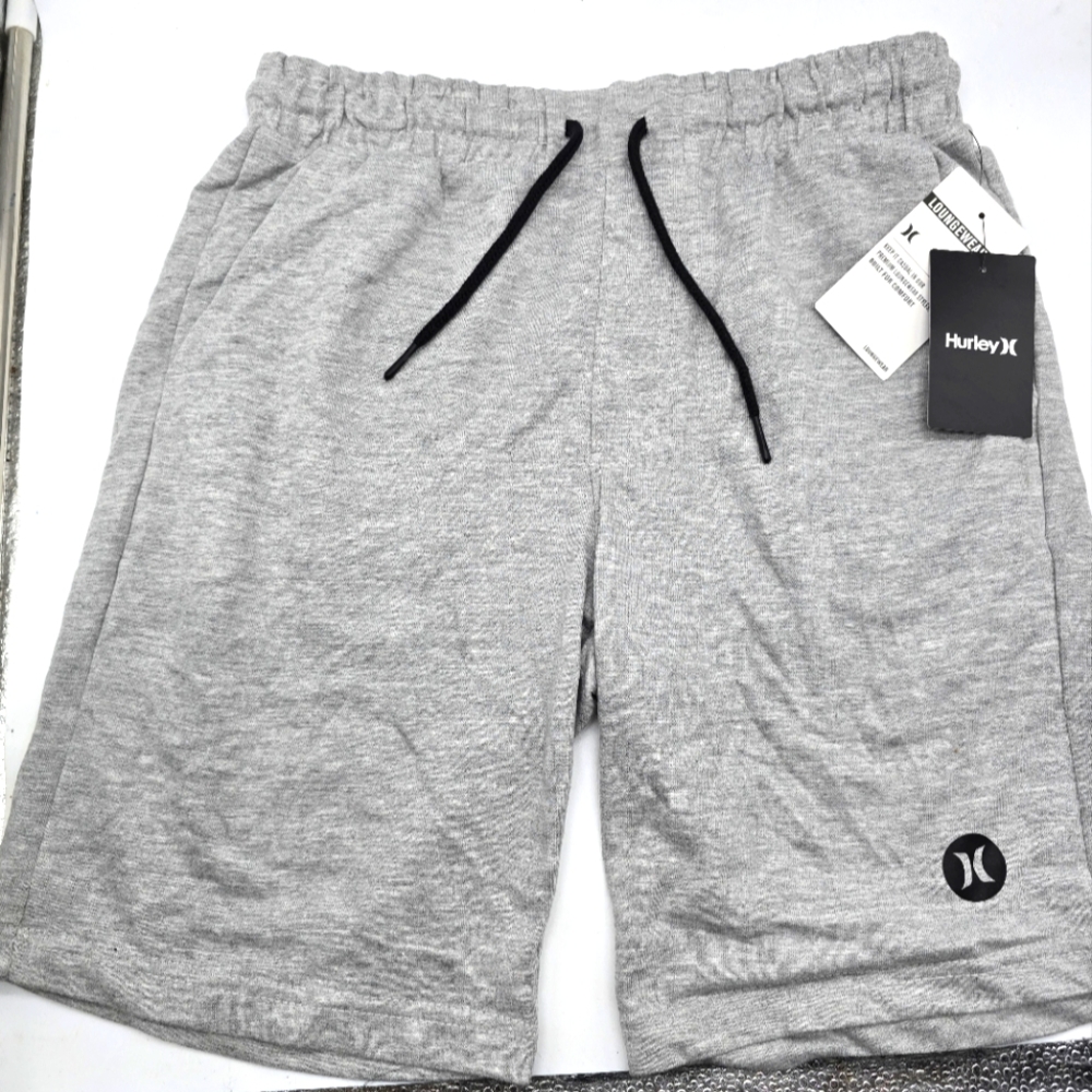 Hurley Men’s  Premium  Men's French Terry Lounge Shorts grey 9" inseam